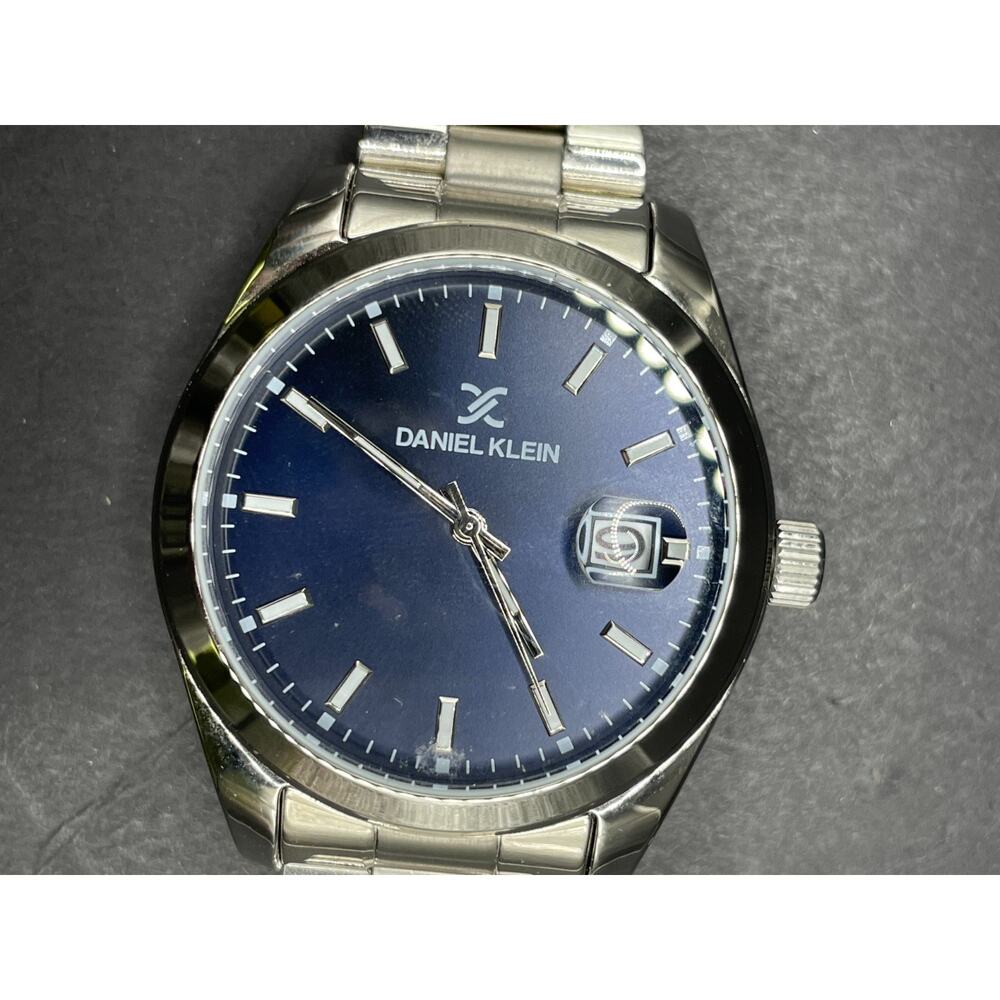Daniel Klein Premium Men Dark Blue Dial Watch DK.1.13370-5 Silver Tone